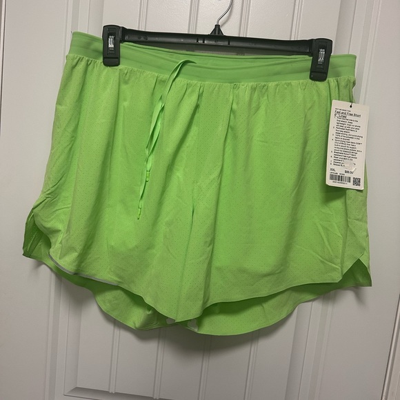 NWT Lululemon Mens Fast and Free Short 6" Lined Scream Green XXL - Picture 2 of 6